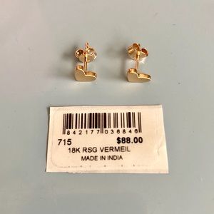 [SOLD] Ari Heart Earrings In 18k Rose Gold Vermeil